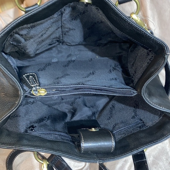 🆕 Fossil Castlehill Satchel Pebble Black Leather Handbag - Picture 7 of 16